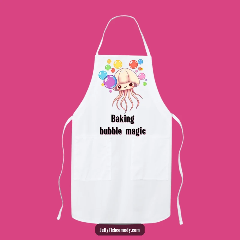 Funny Bubble Jellyfish Apron: Colorful Kitchen Fun, Unique Cooking Gift