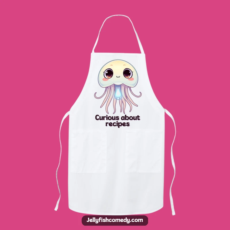 Funny Curious Jellyfish Apron: Cook with Curiosity and This Hilarious Kitchenwear!