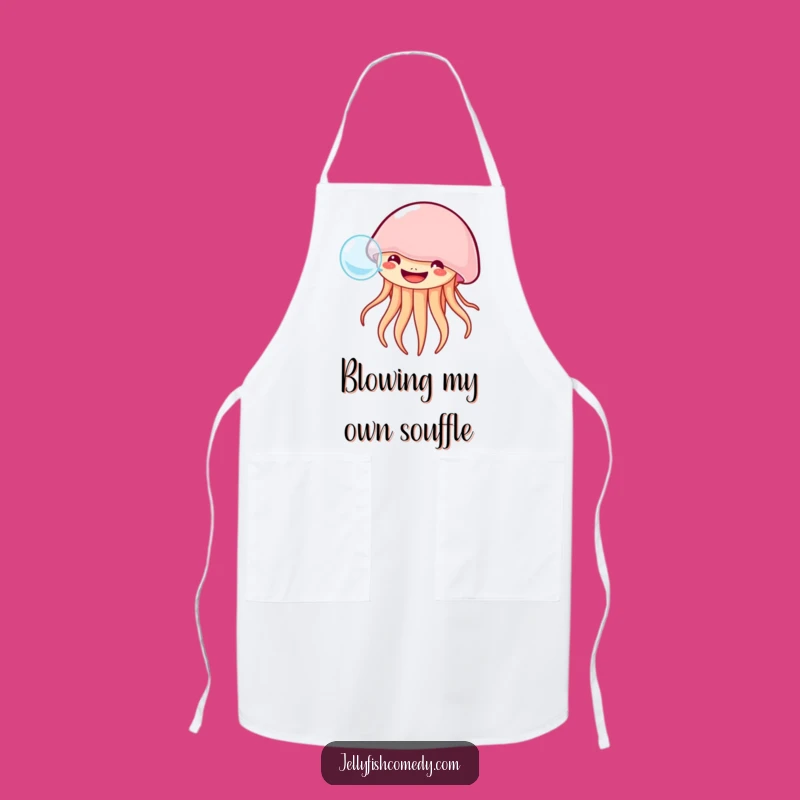 Funny Grinning Jellyfish Apron: Cook with Joyful Bubble Humor!