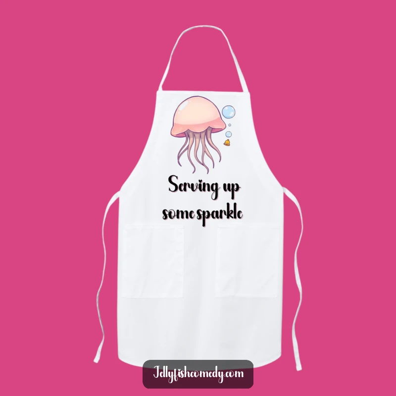 Funny Jellyfish Bubble Bounce Apron: Kitchen Fun & Chef Gift Idea