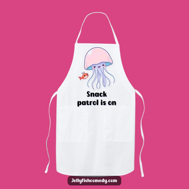 Funny Jellyfish Shrimp Chase Apron - Cook with a Smile!