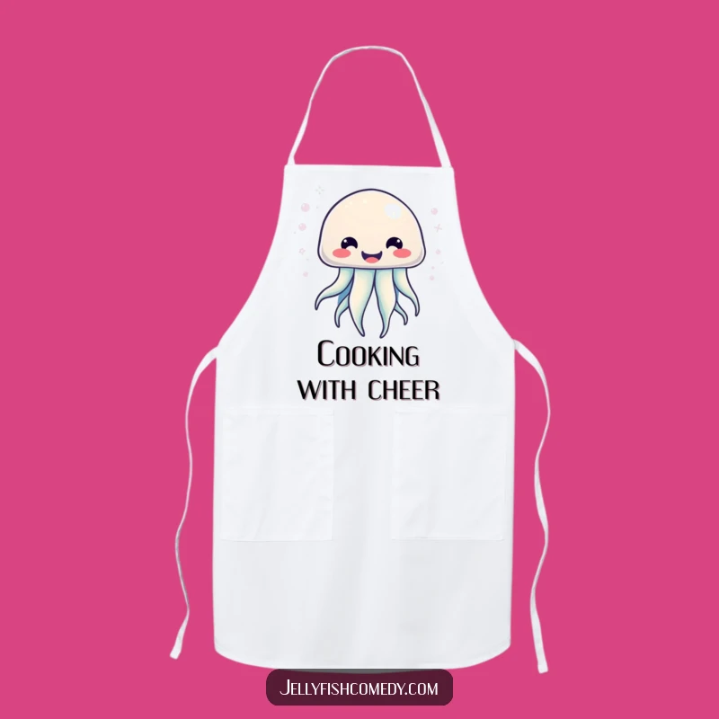Funny Kawaii Jellyfish Apron: Cook with Bubbly Energy!