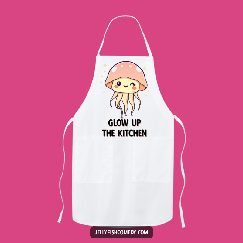 Kawaii Jellyfish Twinkling Apron - Cute & Magical for Kitchen Fun