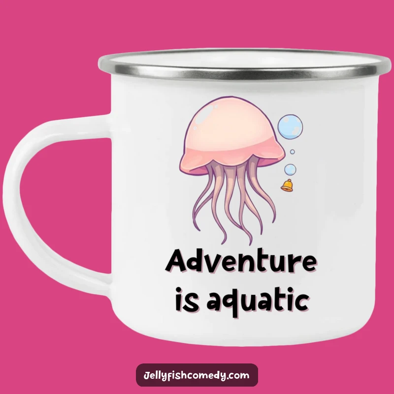 Funny Jellyfish Bubble Bounce Camping Mug: Outdoor Adventure Fun Gift