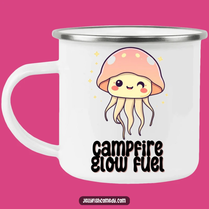 Kawaii Jellyfish Twinkling Camping Mug - Magical Sips Outdoors