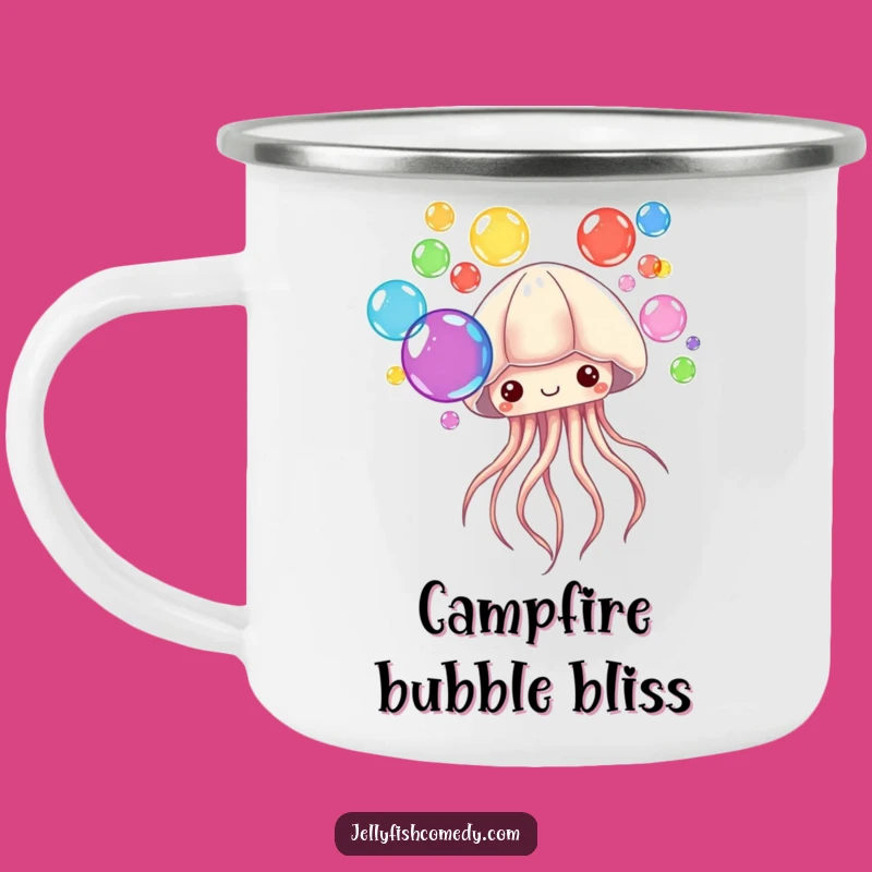 Funny Bubble Jellyfish Camping Mug: Colorful Campfire Fun, Great Funny Gift