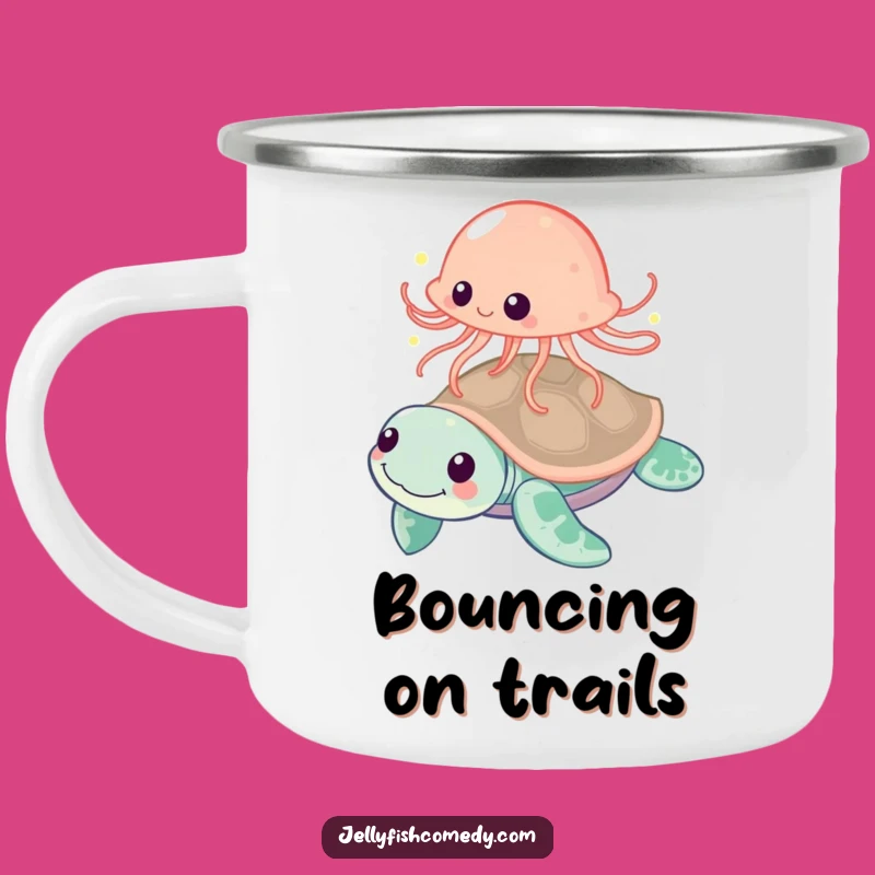 Funny Playful Jellyfish Camping Mug: Your Hilarious Companion for Fun Adventures!