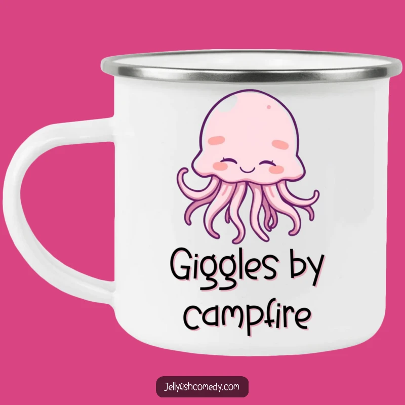 Funny Giggling Jellyfish Camping Mug - Outdoor Joyful Wiggles Gift