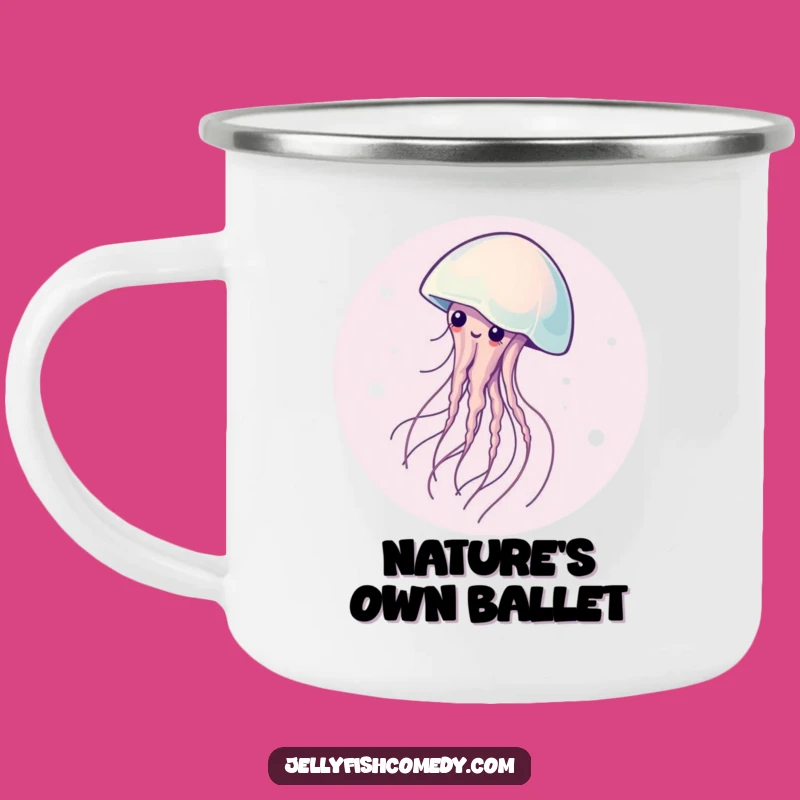 Graceful Jellyfish Spinning Camping Mug: Sip Serenity on the Go