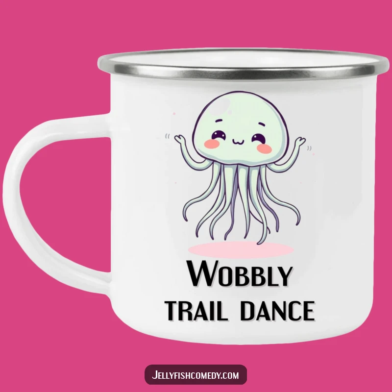 Funny Dancing Jellyfish Camping Mug - Outdoor Silly Moves Gift