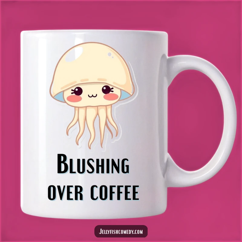Funny Shy Jellyfish Blushing Mug: A Cute and Funny Gift