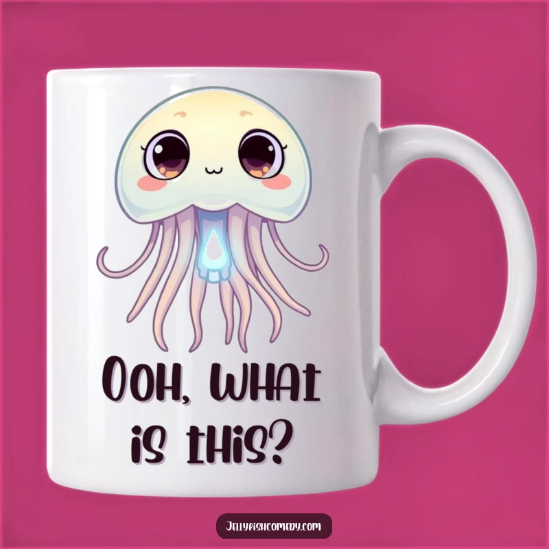 Funny Curious Jellyfish Mug: A Hilarious Gift for the Inquisitive Mind!