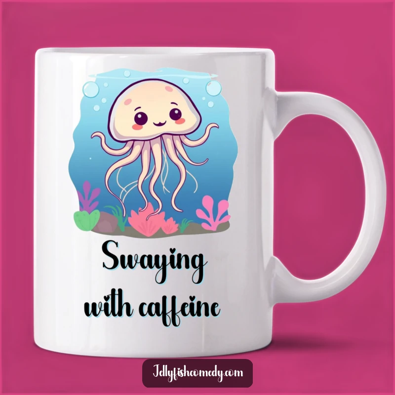 Funny Jellyfish Dance Mug - Hilarious Ocean Gift for Underwater Fun