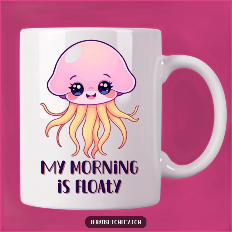 Funny Kawaii Jellyfish Mug: Floating Happiness for Ocean Lovers