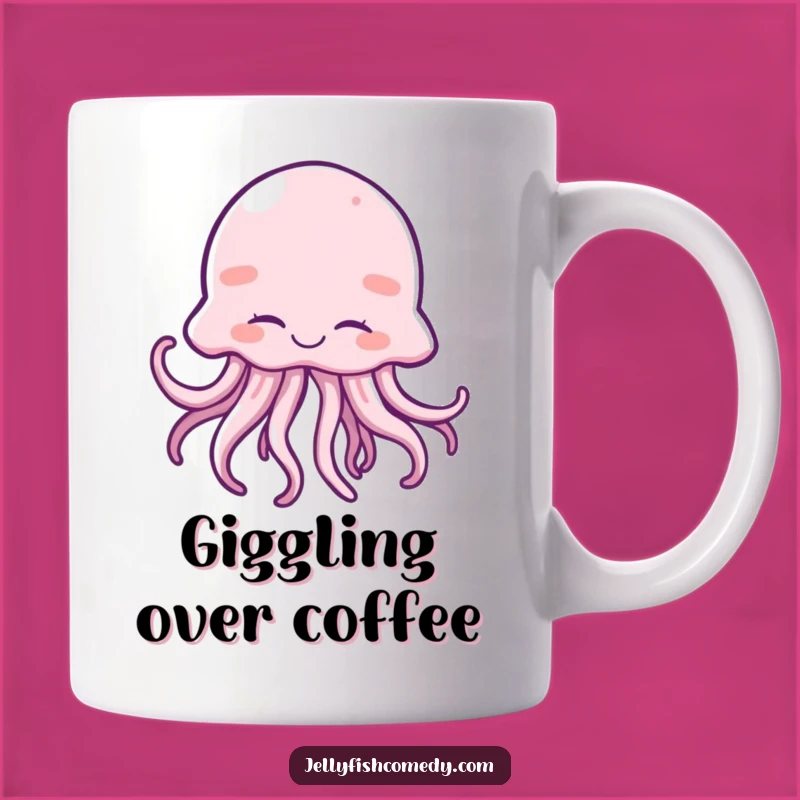 Funny Giggling Jellyfish Mug - Joyful Wiggles Undersea Bliss Gift