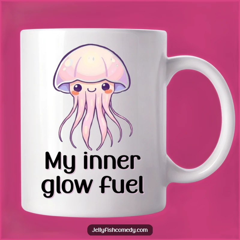 Funny Kawaii Jellyfish Mug: Happy Glow, Perfect Humorous Gift for Gentle Souls