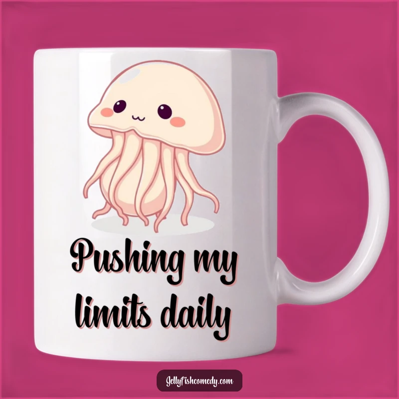 Funny Determined Jellyfish Mug: Pushing Goals Like a Champ - Gift!