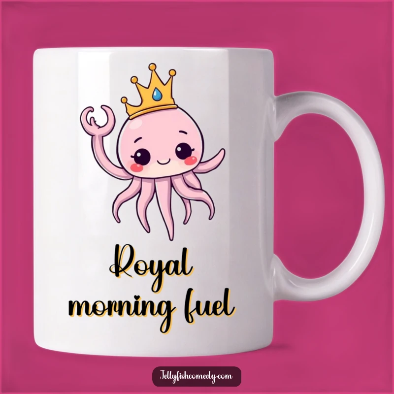 Funny Royal Jellyfish Mug: Regal Charm, Hilarious King/Queen, Perfect Funny Gift