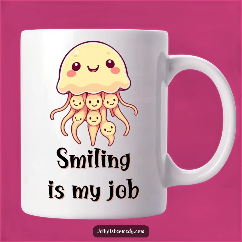 Funny Kawaii Jellyfish Mug: Smile Everywhere Gift for Joyful People