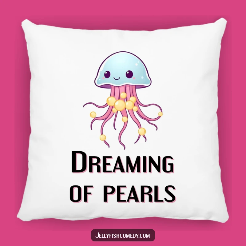 Funny Jellyfish Pearl Pillow: Cozy Comfort with Underwater Radiance