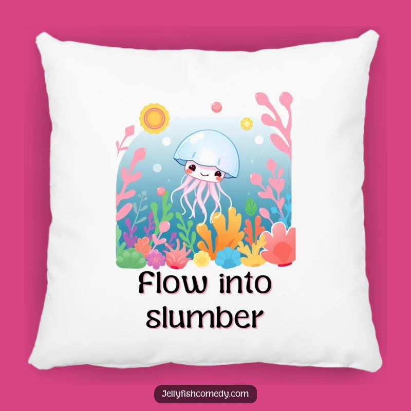 Funny Jellyfish Pillow: Underwater Plants & Soft Drift Comfort
