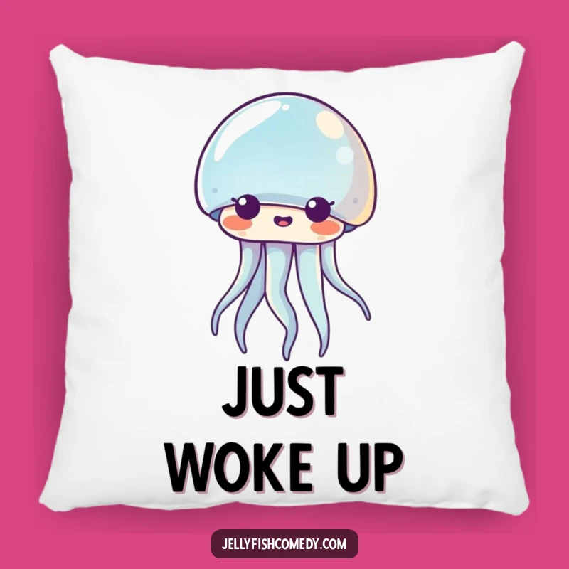 Funny Kawaii Jellyfish Pillow: Surprised Comfort, Perfect Humorous Accent Piece