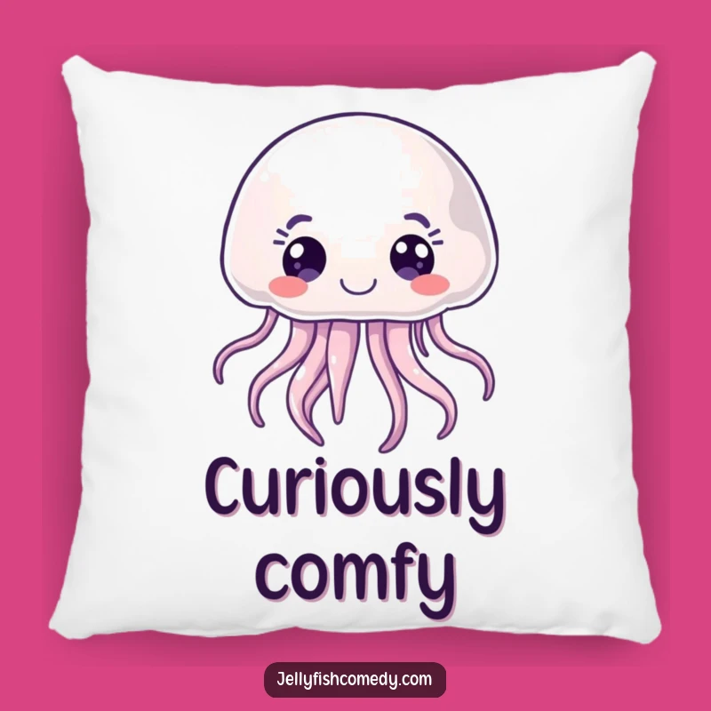 Funny Soft Joyful Jellyfish Pillow, Curious Sea Creature Cushion, Gift Idea