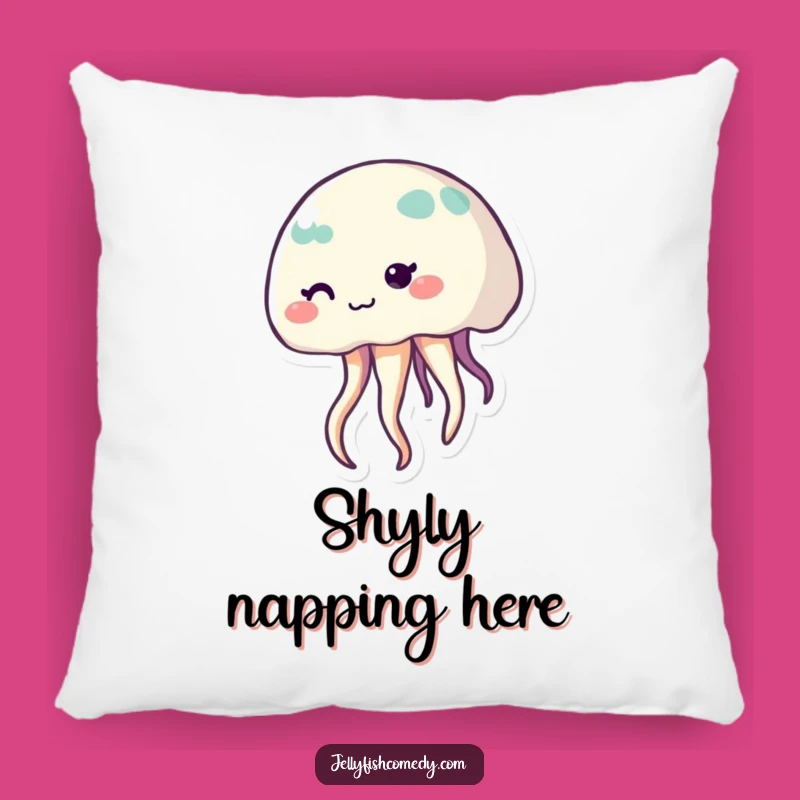 Funny Soft Shy Jellyfish Pillow, Adorable Smiling Sea Creature Cushion, Gift Idea