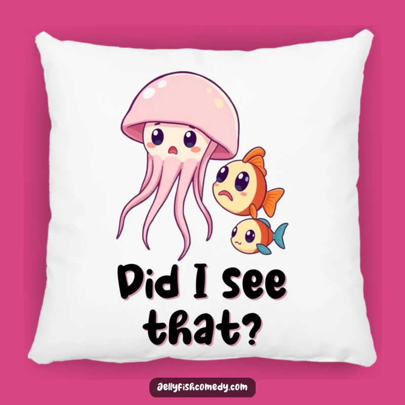 Funny Surprised Jellyfish Pillow - Cushion Your Couch With Comedy