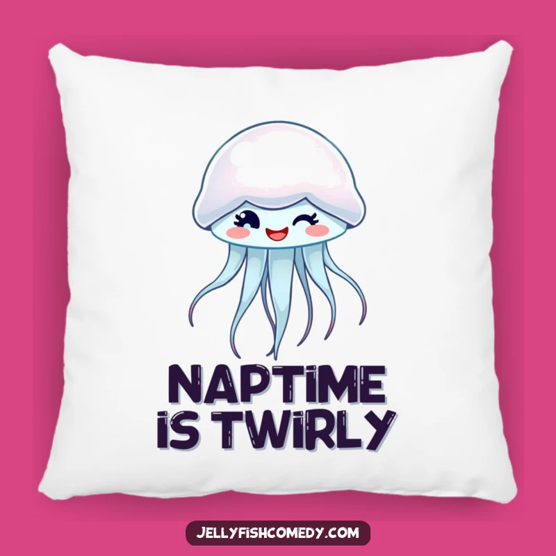 Funny Winking Jellyfish Pillow - Cuddle Up With Coastal Charm