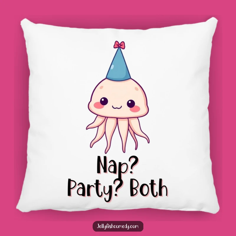 Funny Jellyfish Party Hat Pillow: Cuddle Up With Humor