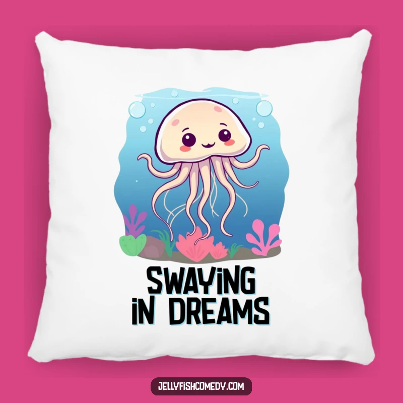 Funny Jellyfish Dance Pillow - Soft Humorous Accent Pillow Gift