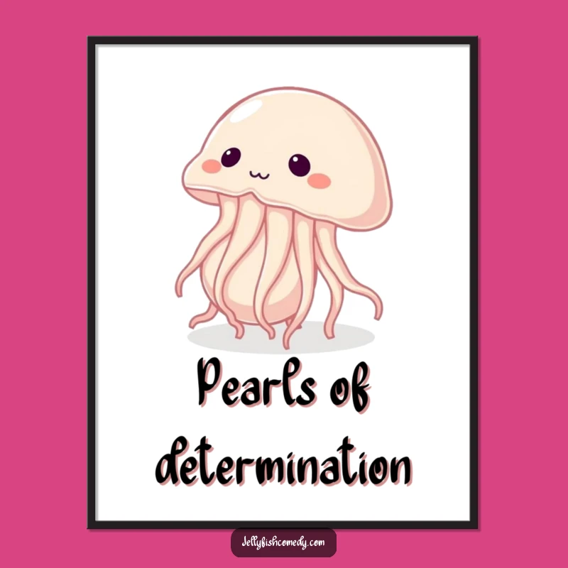 Funny Determined Jellyfish Digital Art: Instant Motivation For Walls