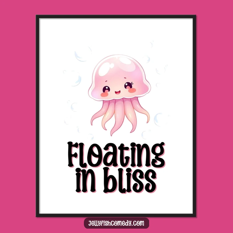 Funny Jellyfish Bubble Digital Art: Instant Whimsical Decor for Your Walls!