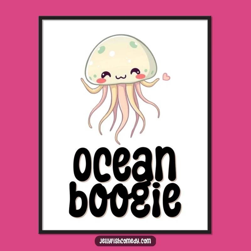 Funny Jellyfish Dance Digital Art: Silly Tentacle Printable Decor