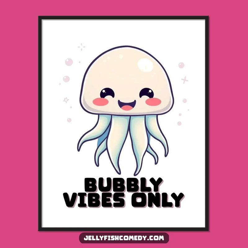 Funny Kawaii Jellyfish Digital Print: Instant Bubbly Energy!