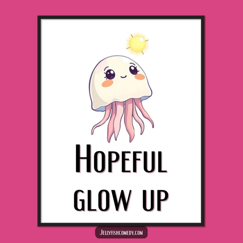 Funny Jellyfish Wonder Digital Art: Instant Hopeful Inspiration Download