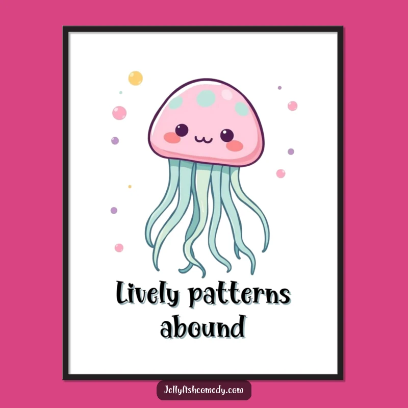 Funny Kawaii Jellyfish Digital Print: Instant Lively Dance!