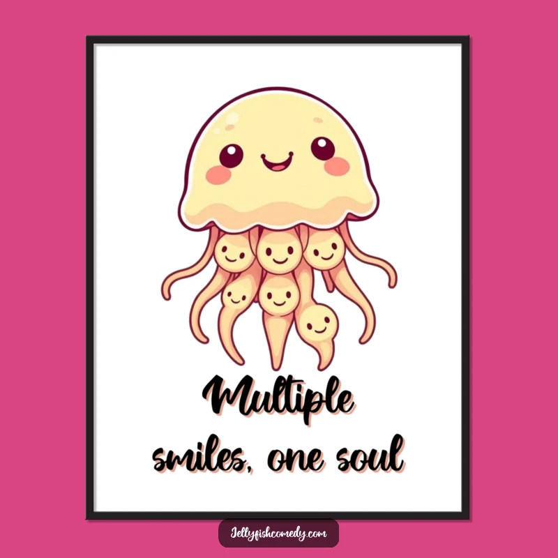 Funny Kawaii Jellyfish Digital Print: Instant Smile Bomb!