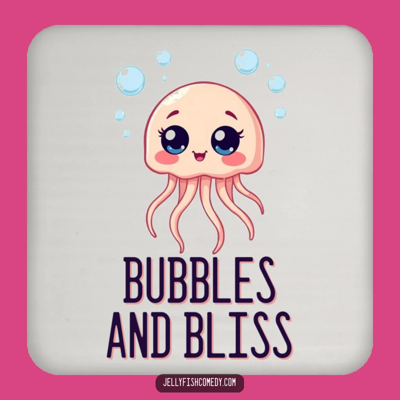 Funny Giggle Jellyfish Coaster - Protect Tables With Bubbles And Smiles