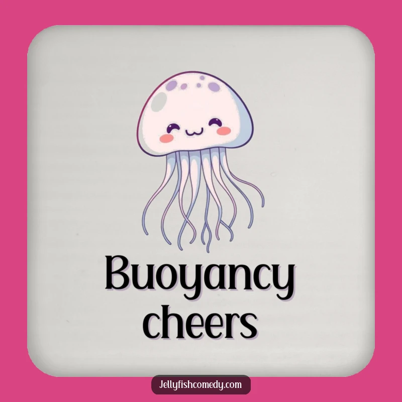Funny Kawaii Jellyfish Coaster: Joyful Floating Creature for Table Protection