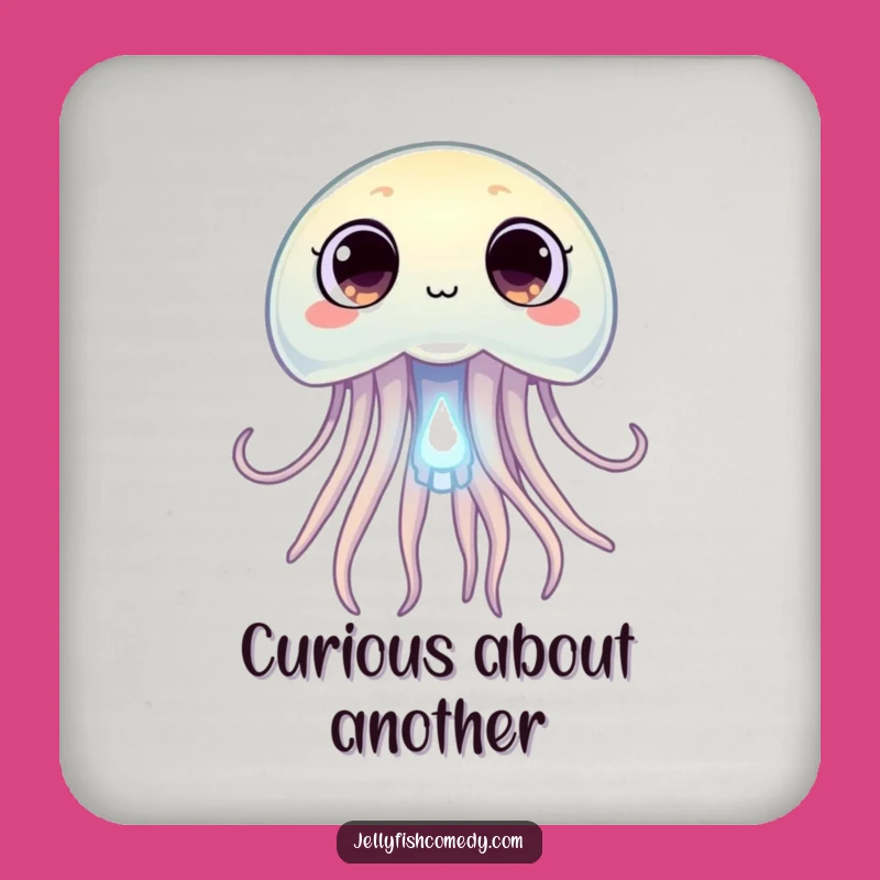 Funny Curious Jellyfish Coasters: Protect Surfaces with Hilarious Fascination!