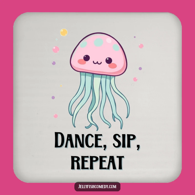 Funny Kawaii Jellyfish Coasters: Protect with a Dance!