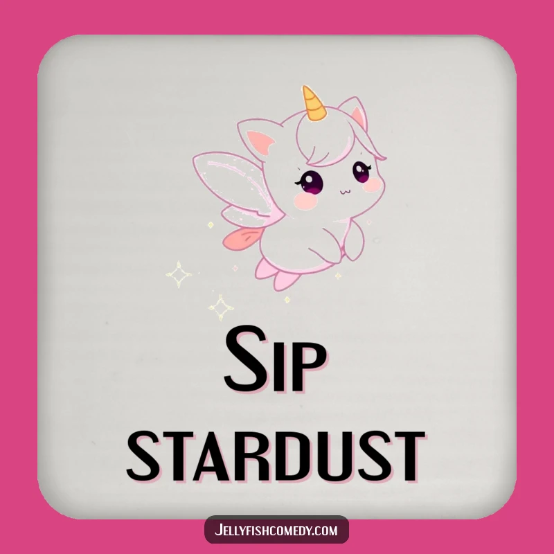 Funny Ethereal Stardust Sprite Coaster - Magical Creature Drink Protector