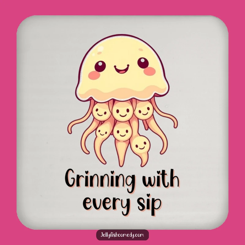 Funny Kawaii Jellyfish Coasters: Protect with Smiles!