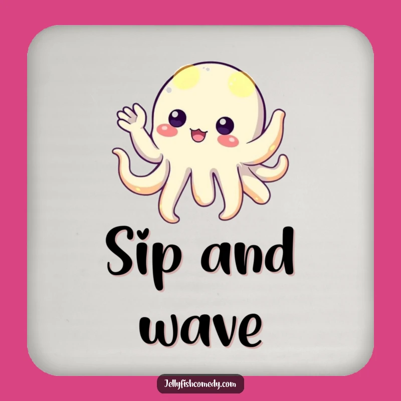 Protect Surfaces Funny Floating Creature Tentacles Coaster, Gift