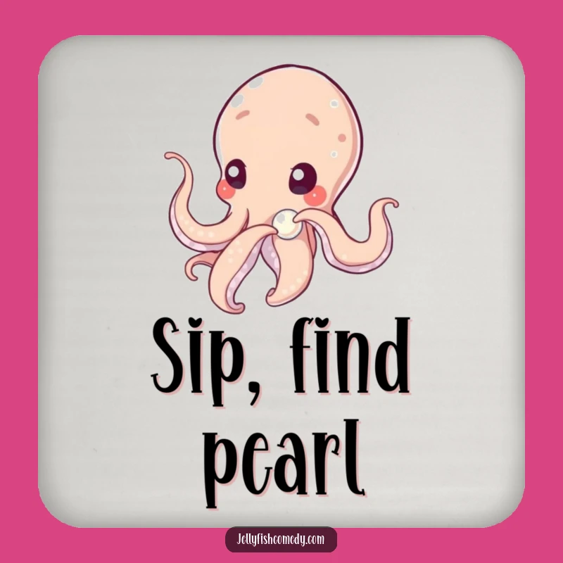 Protect Surfaces Funny Tentacled Being Pearl Coaster, Gift