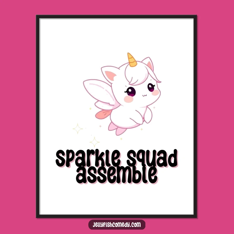 Funny Ethereal Stardust Sprite Poster - Magical Creature Wall Art