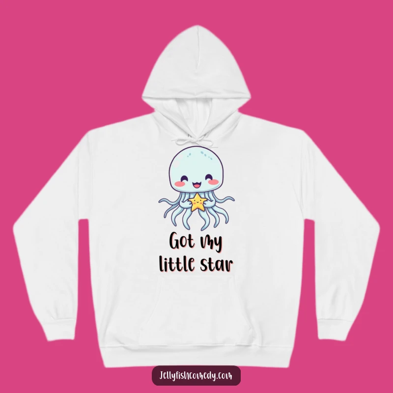 Cozy Funny Jellyfish Star Hoodie: Warm Comfort with Celestial Hugs