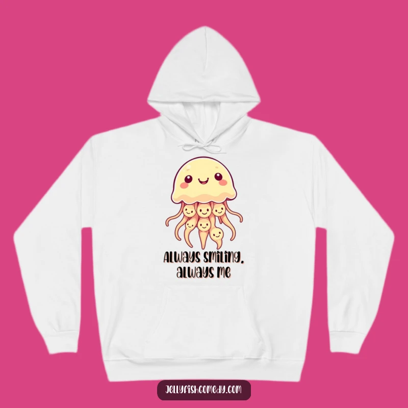 Cozy Funny Kawaii Jellyfish Hoodie: Happy Faces for Warmth